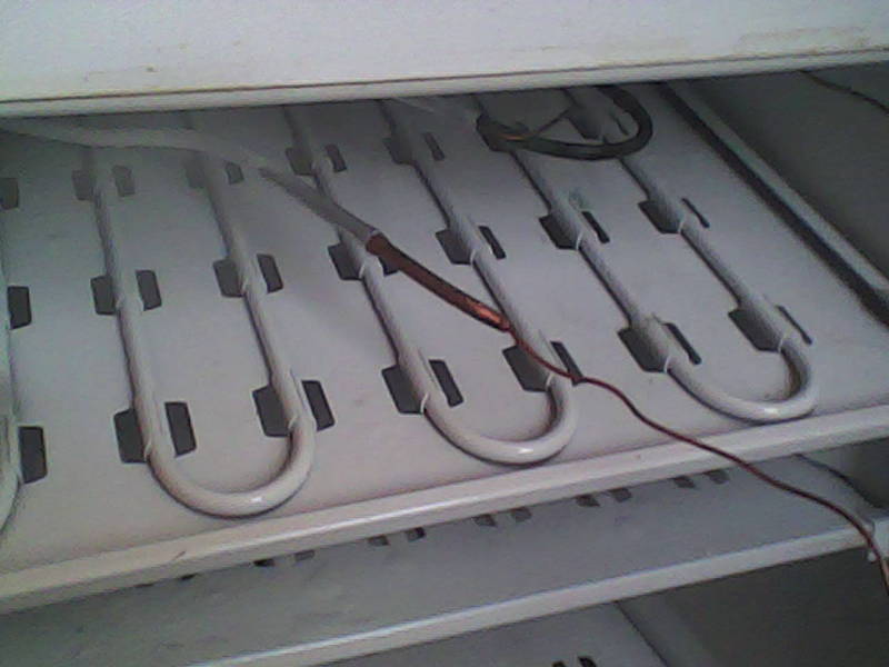 Устранение засорения капиллярного трубопровода холодильника